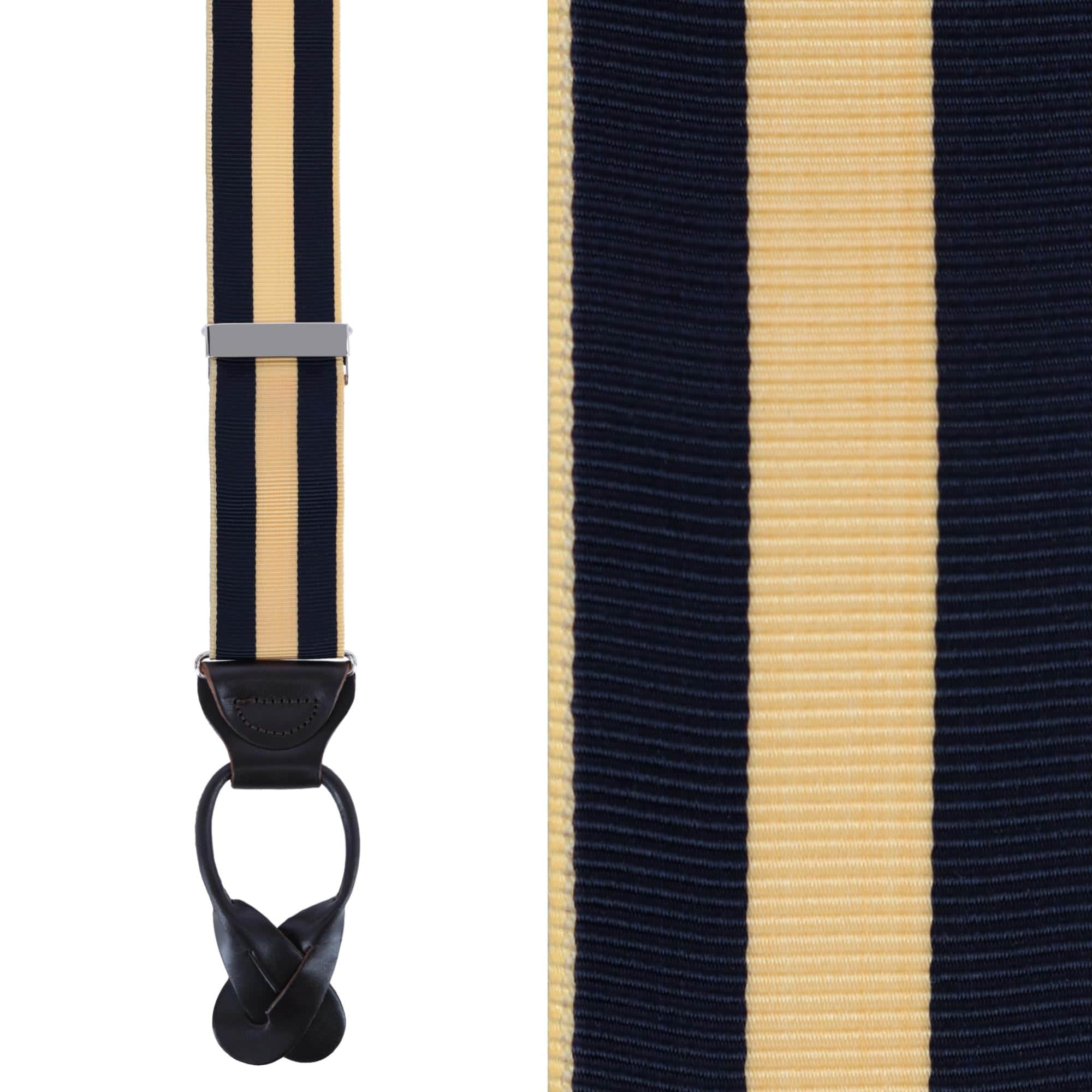 Balint 38MM Striped Non Stretch Grosgrain Ribbon Button End Braces - Image 5