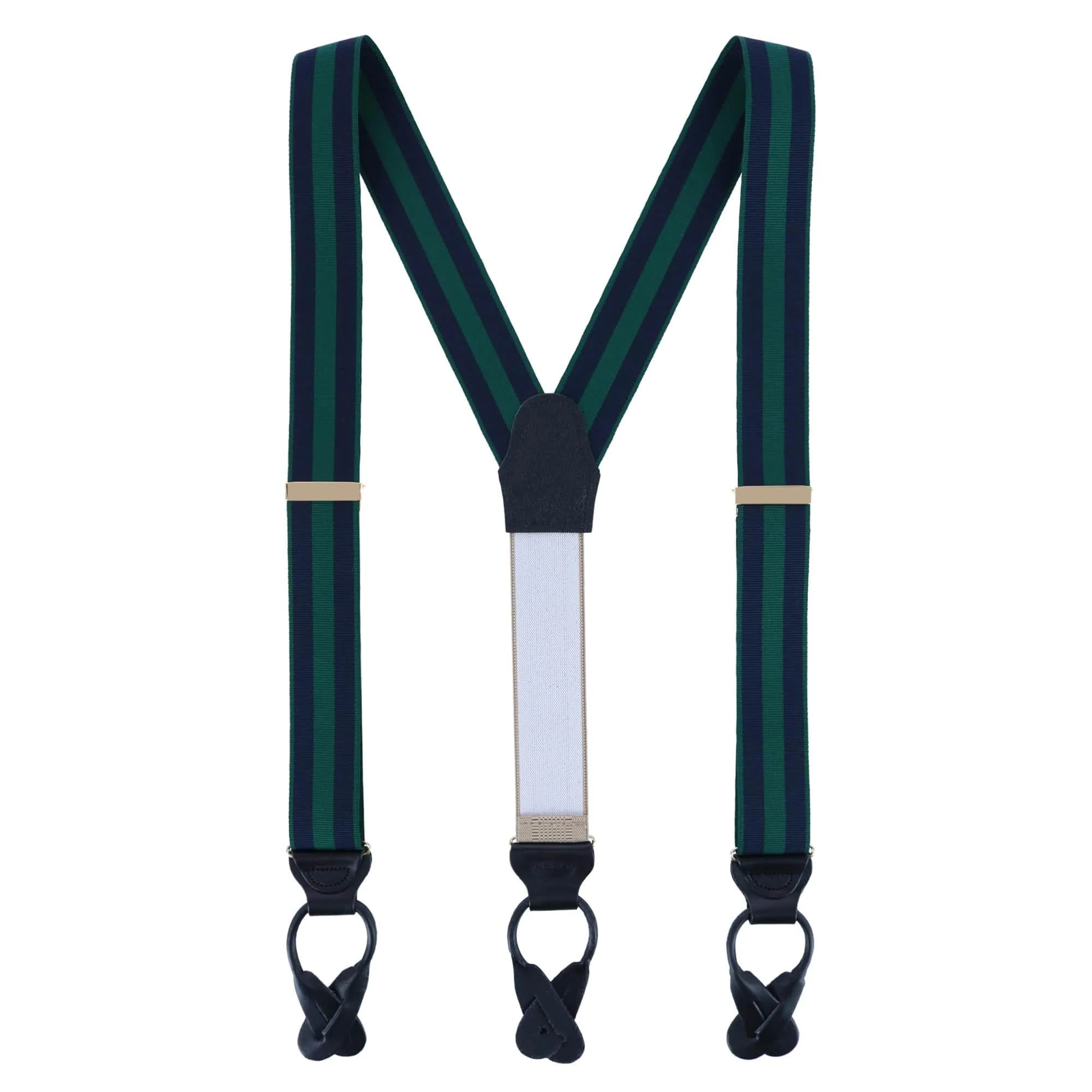Balint 38MM Striped Non Stretch Grosgrain Ribbon Button End Braces - Image 7