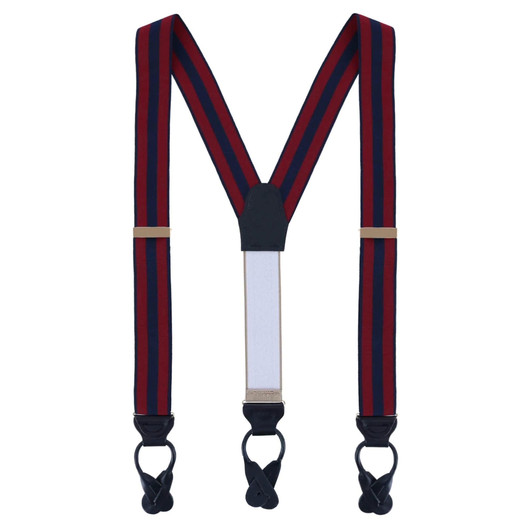 Balint 38MM Striped Non Stretch Grosgrain Ribbon Button End Braces - Image 9