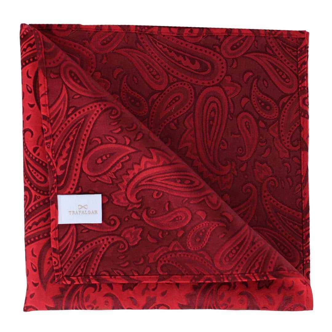 Banbury Tone on Tone Paisley 12 Inch Silk Pocket Square - Image 12
