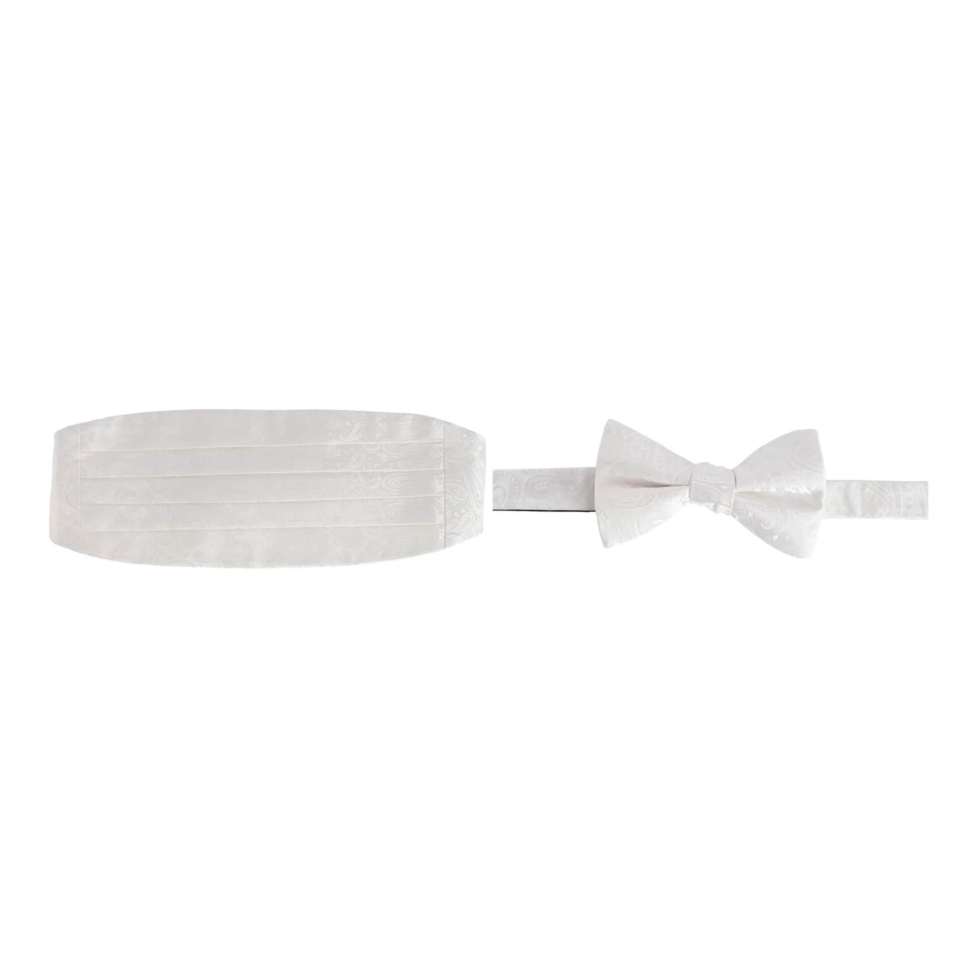 Banbury Tone on Tone Paisley Silk Cummerbund & Bow Tie Bundle - Image 3