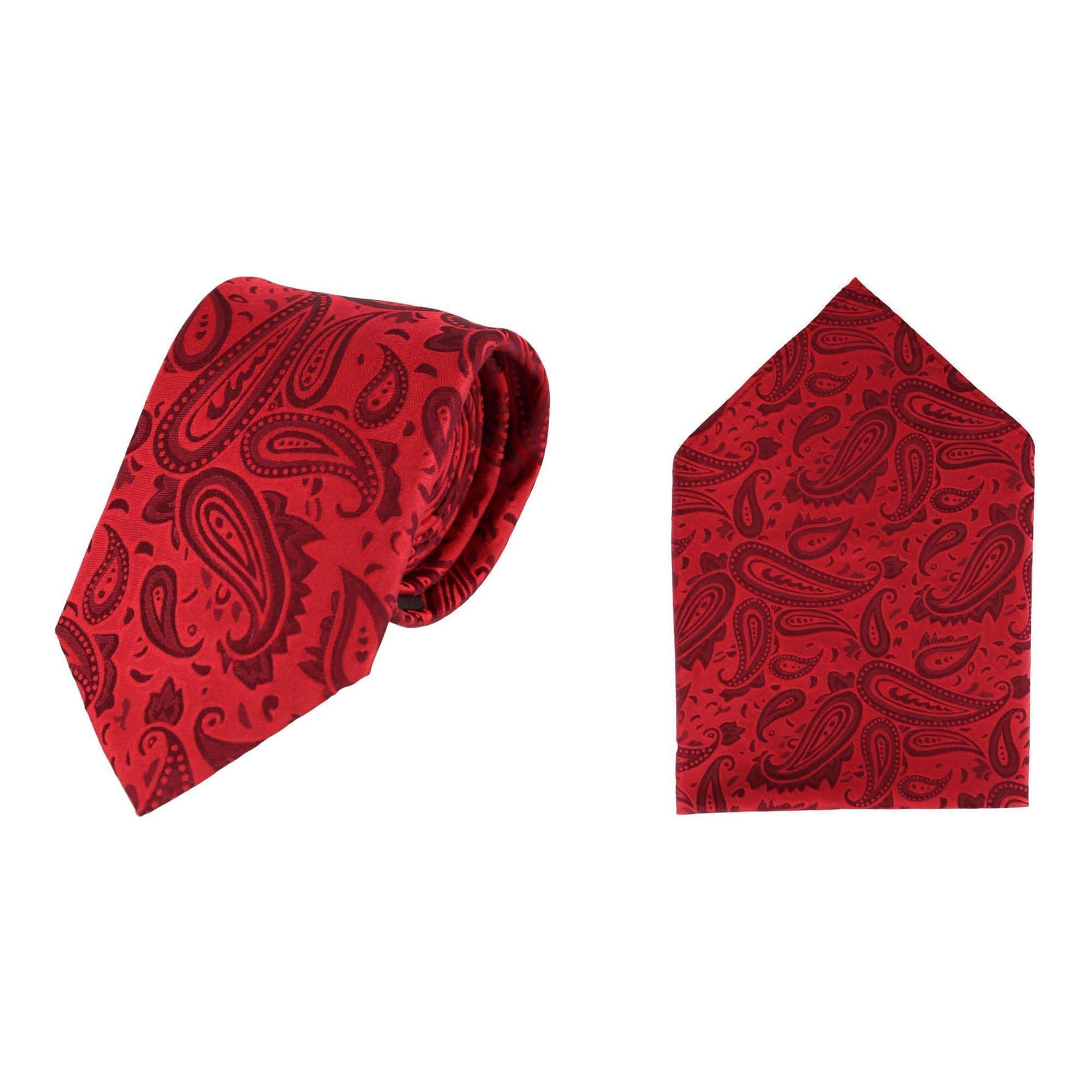 Banbury Tone on Tone Paisley Silk Necktie & Pocket Square Set - Image 2