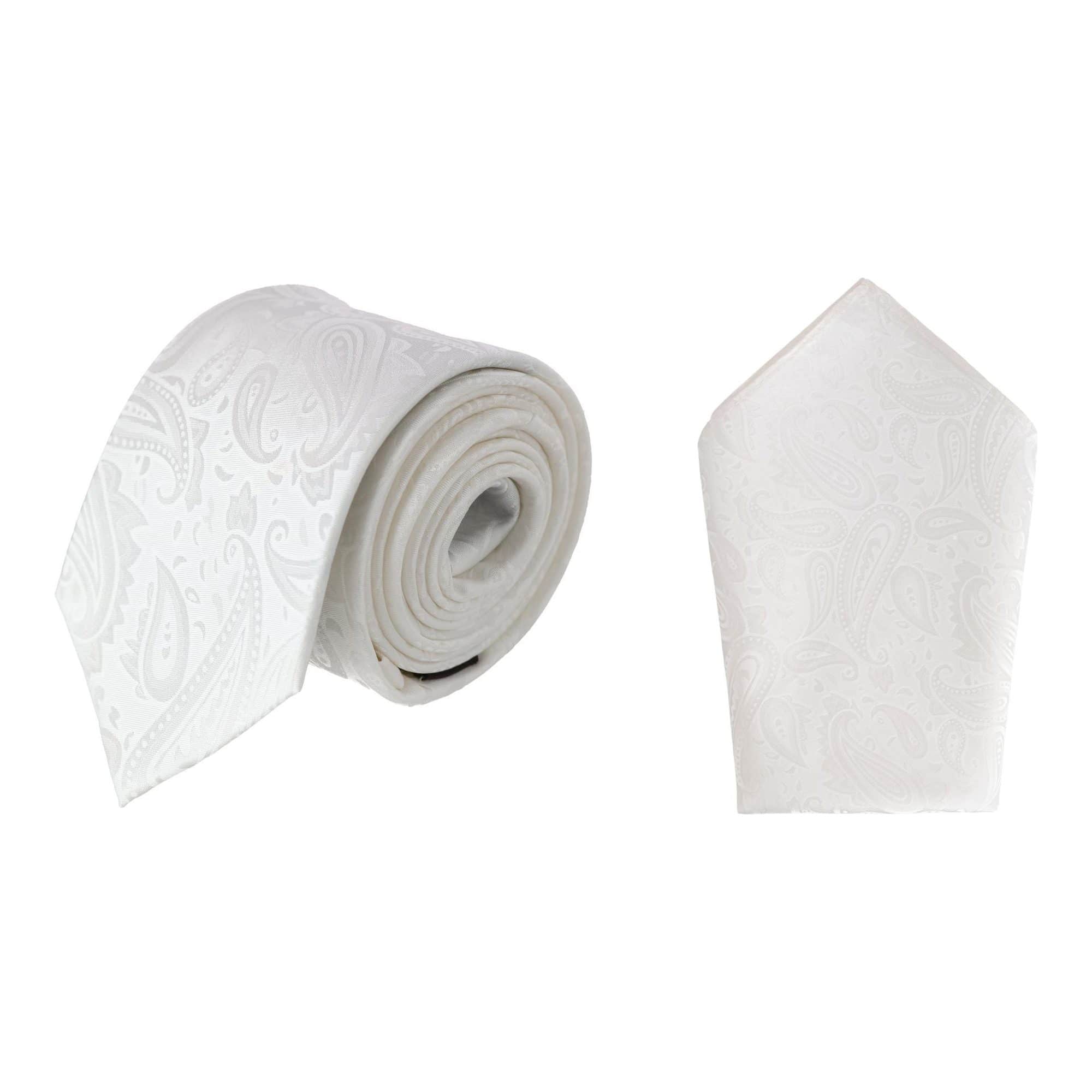 Banbury Tone on Tone Paisley Silk Necktie & Pocket Square Set - Image 4