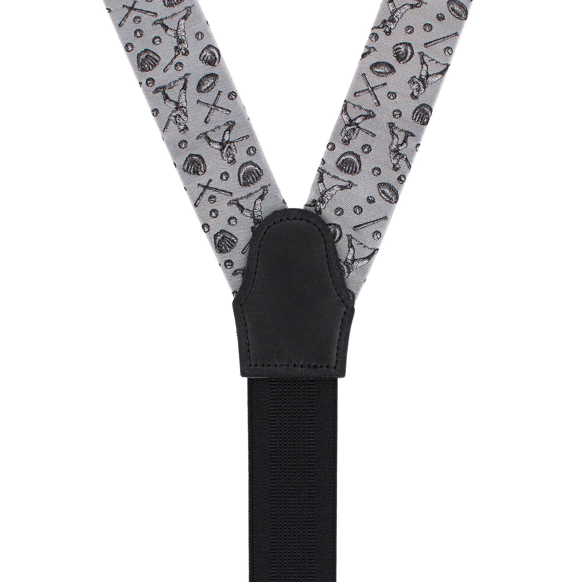 Batter Up Novelty Baseball Silk Button End Braces - Image 4
