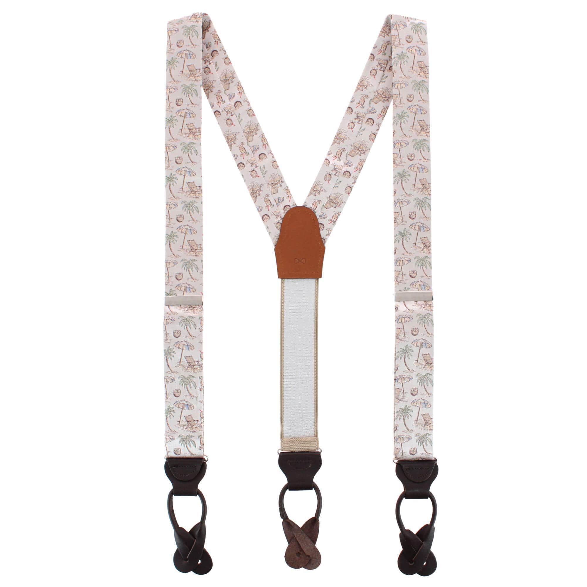 Beach Get A Way Silk Novelty Button End Braces - Image 4