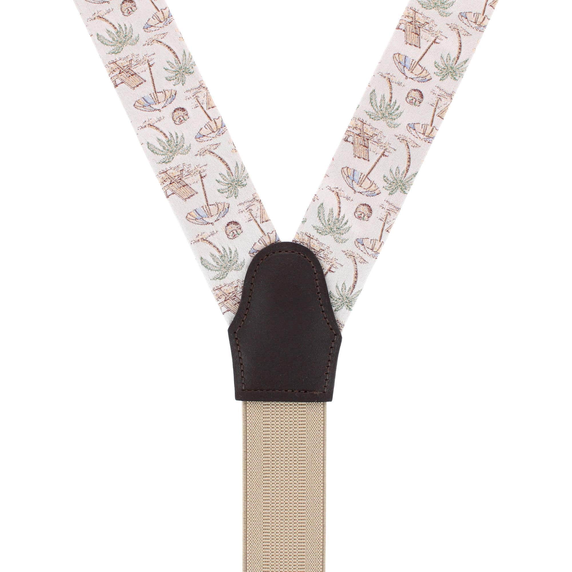 Beach Get A Way Silk Novelty Button End Braces - Image 5