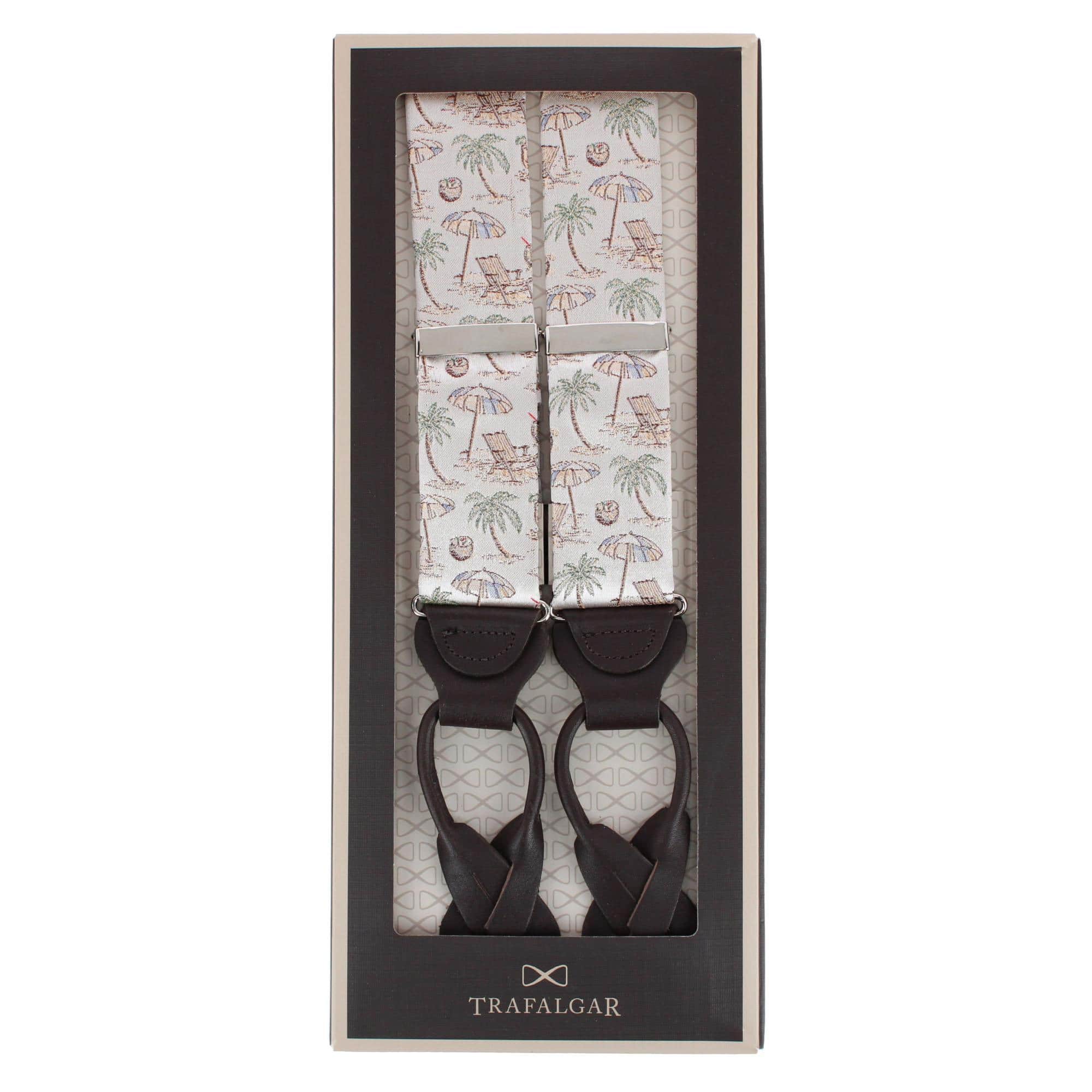 Beach Get A Way Silk Novelty Button End Braces - Image 6