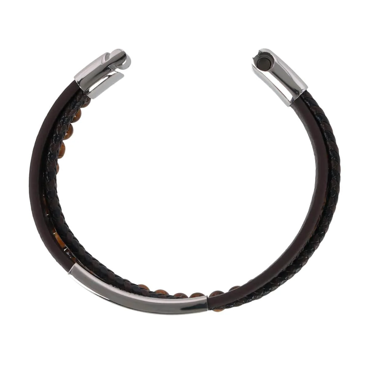 Beaded and Leather 3 Strand Bracelet - Image 4