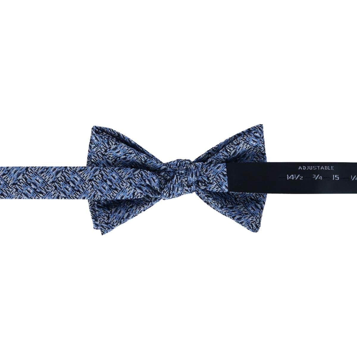 Benito's Blue Basketweave Pattern Silk Novelty Bow Tie - Image 3