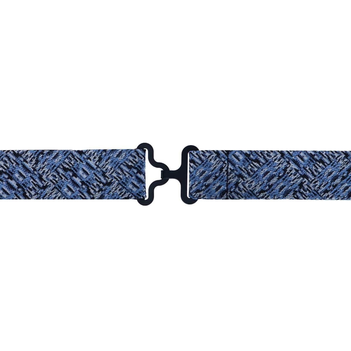 Benito's Blue Basketweave Pattern Silk Novelty Bow Tie - Image 5