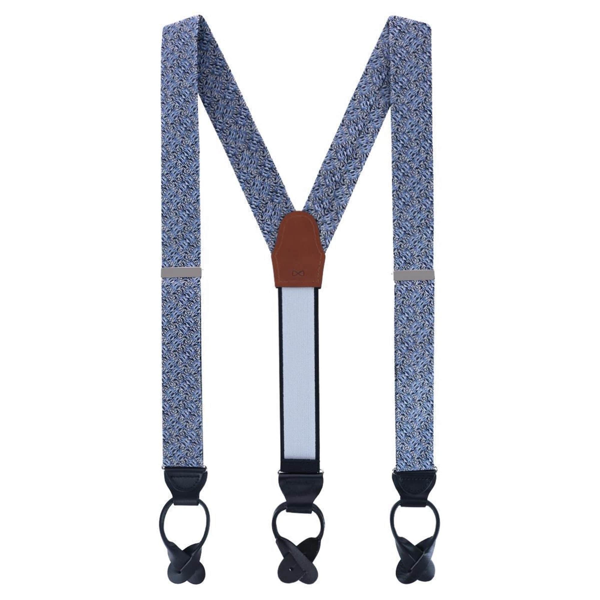 Benito's Blue Basketweave Silk Braces and Bow Tie Bundle - Image 4