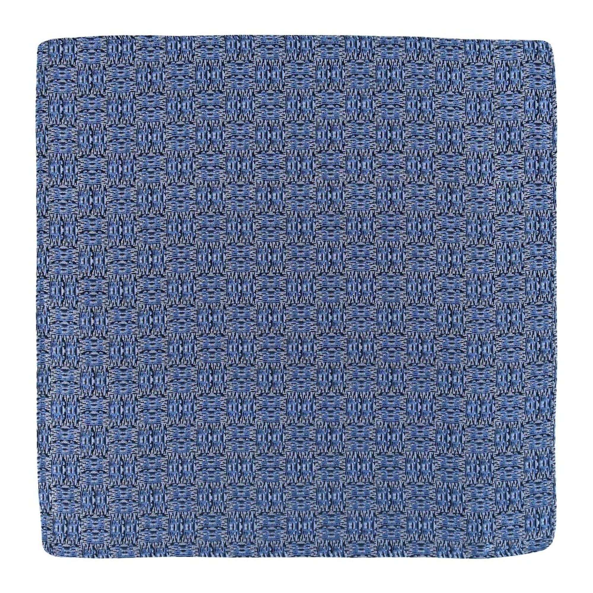 Benito's Blue Basketweave Silk Necktie & Pocket Square Bundle - Image 6