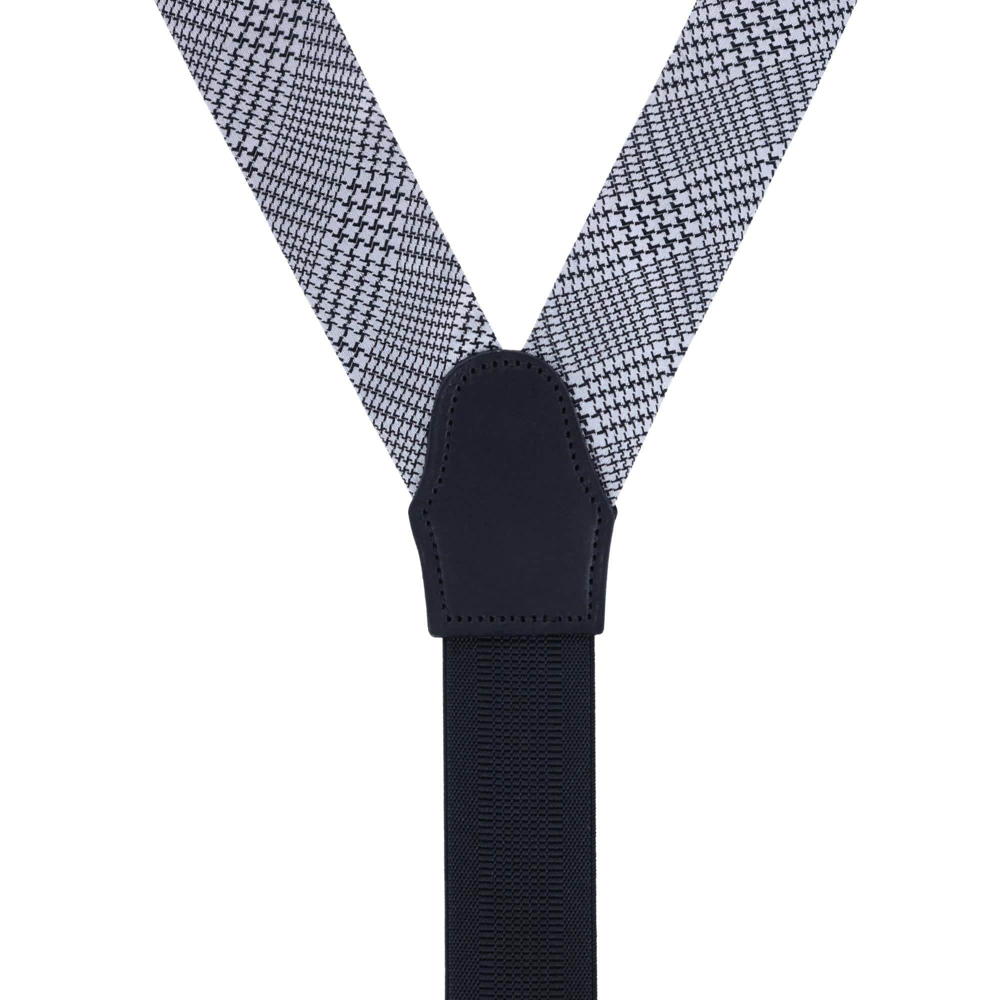 Benji The Houndstooth Plaid Silk Button End Braces - Image 4