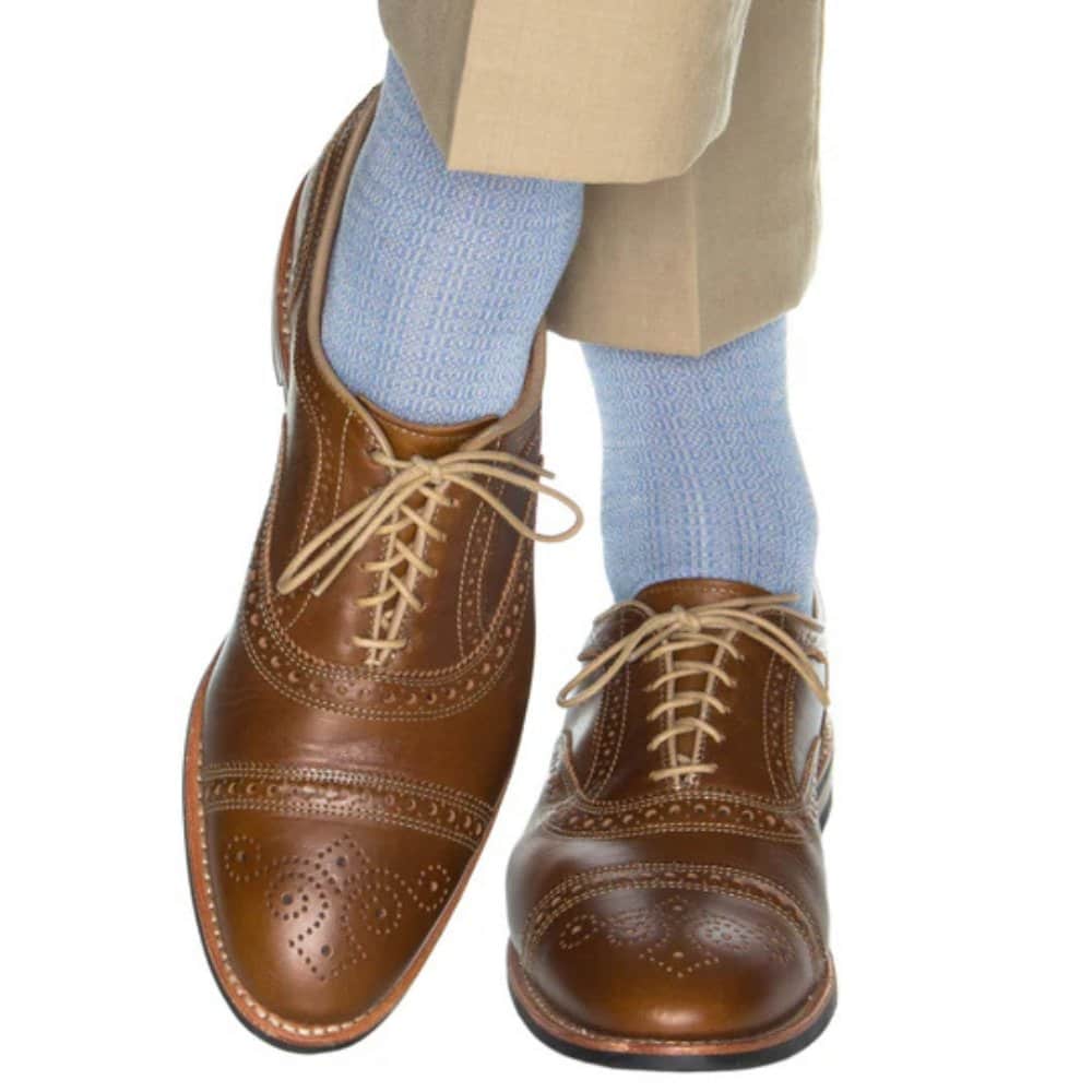 Bernard Chain Link Over The Calf Mercerized Cotton Socks - Image 5