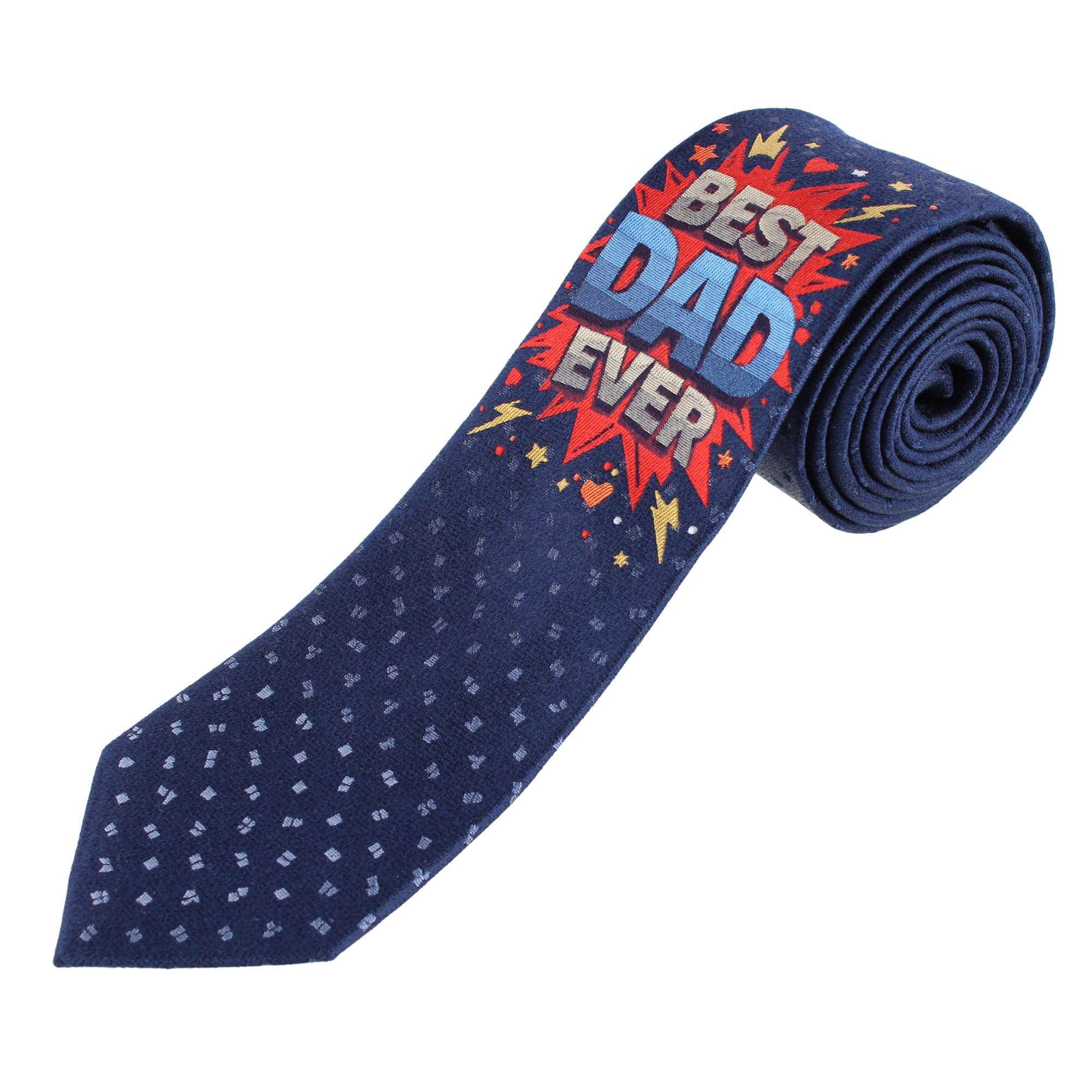 Best Dad Ever Novelty Silk Necktie - Image 3