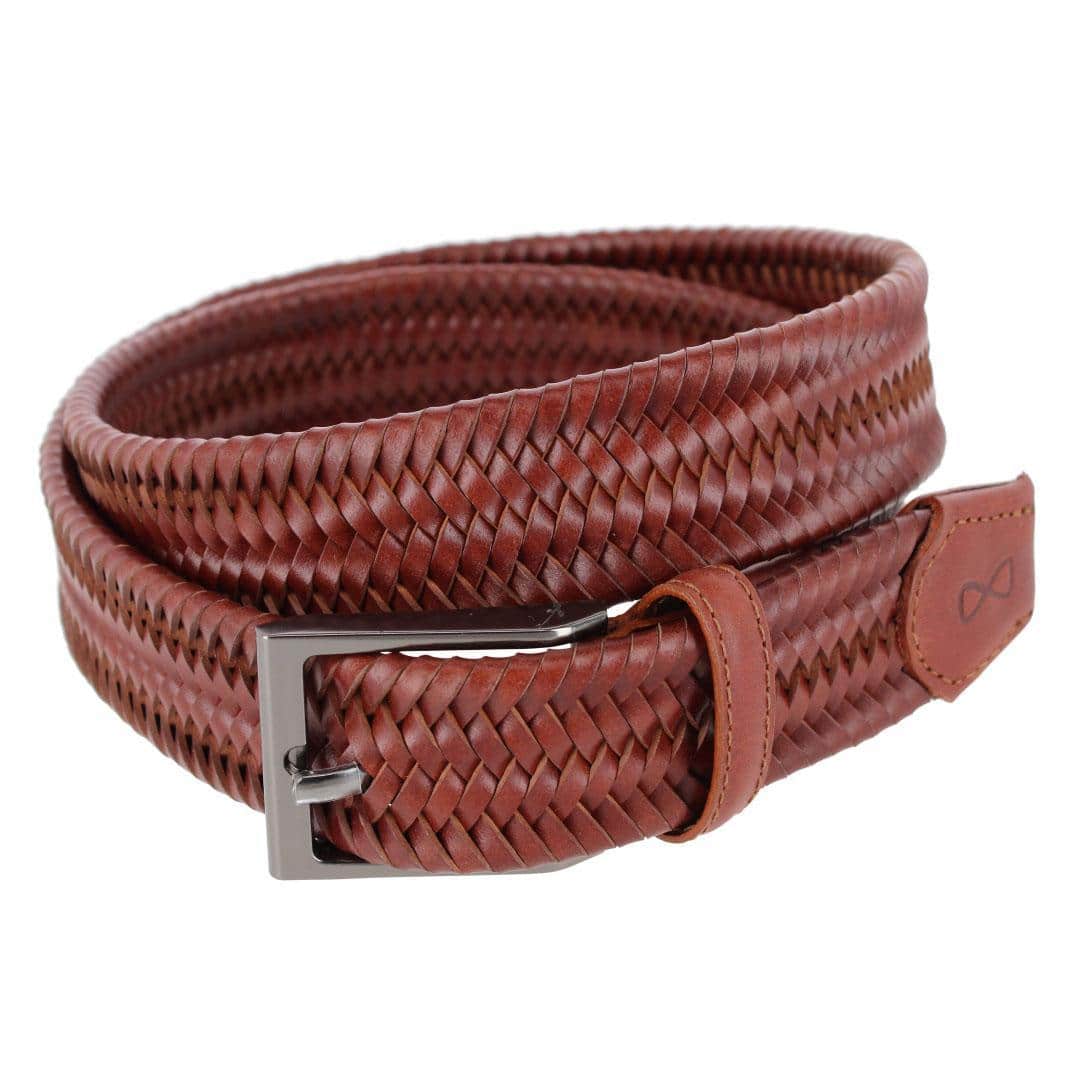 Big and Tall Andres Classic 35MM Leather Stretch Dress Belt - Image 4