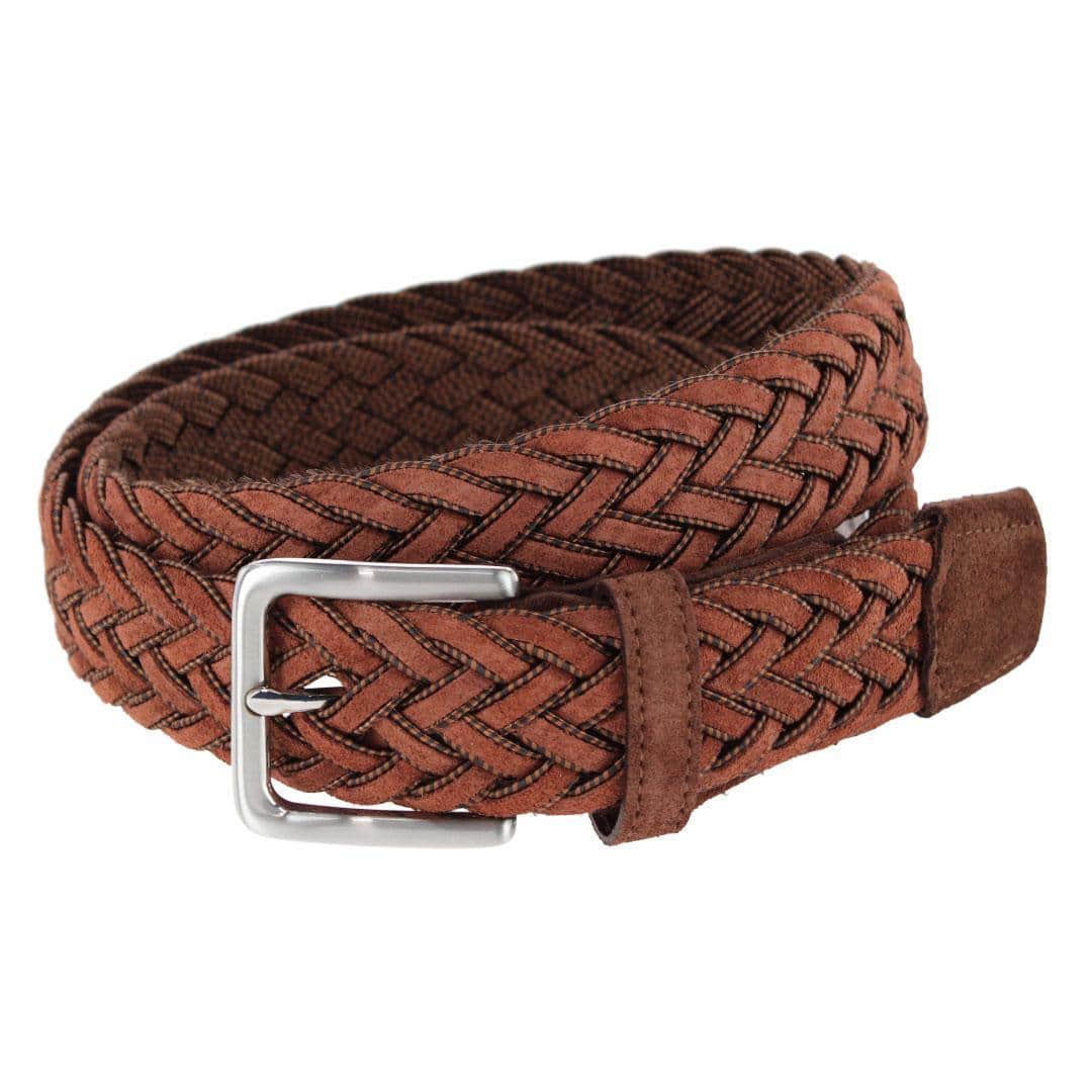 Big and Tall Apollo Italian Braided Suede Versatile Belt - Image 3