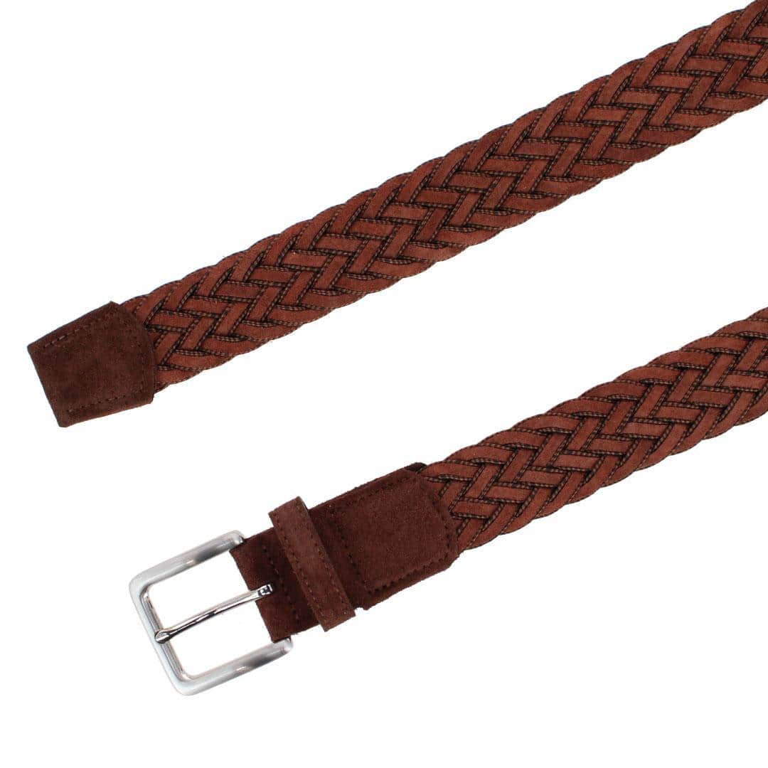 Big and Tall Apollo Italian Braided Suede Versatile Belt - Image 5