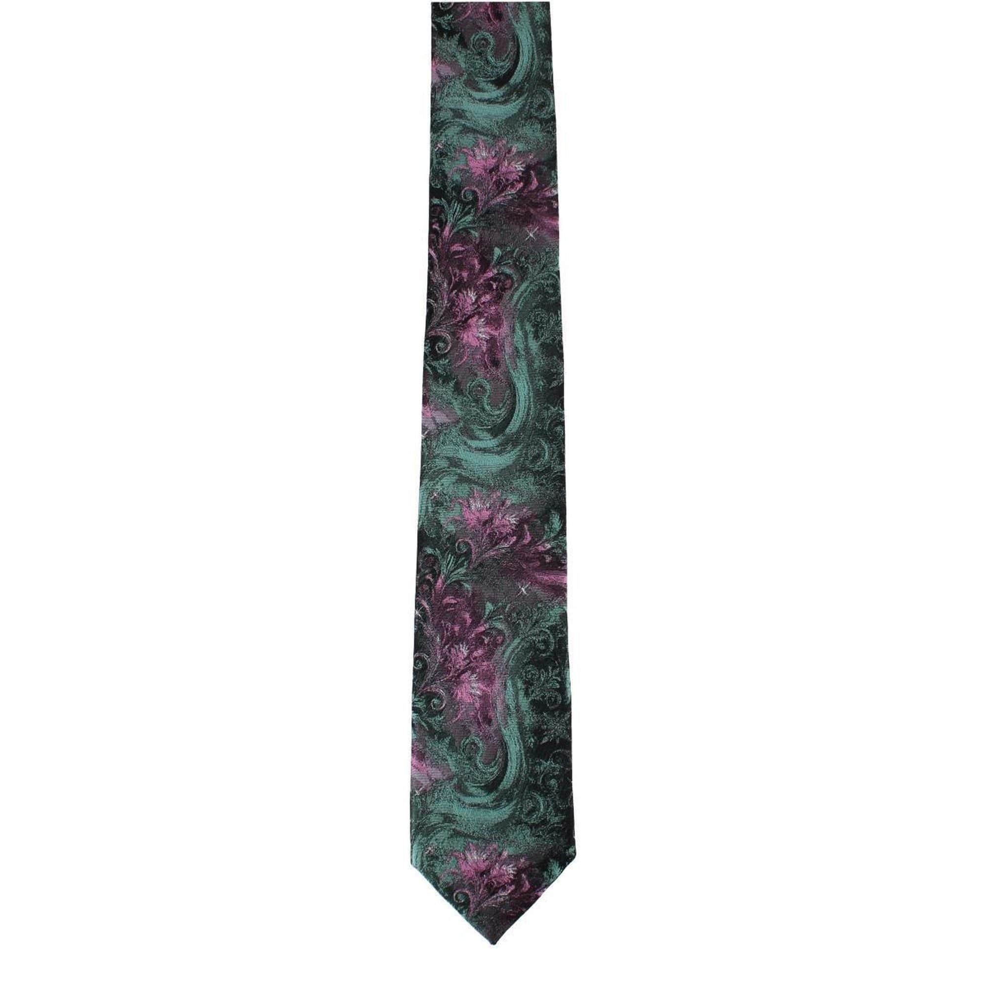 Big and Tall Arcane Storm Silk Tie & Pocket Square Bundle - Image 4