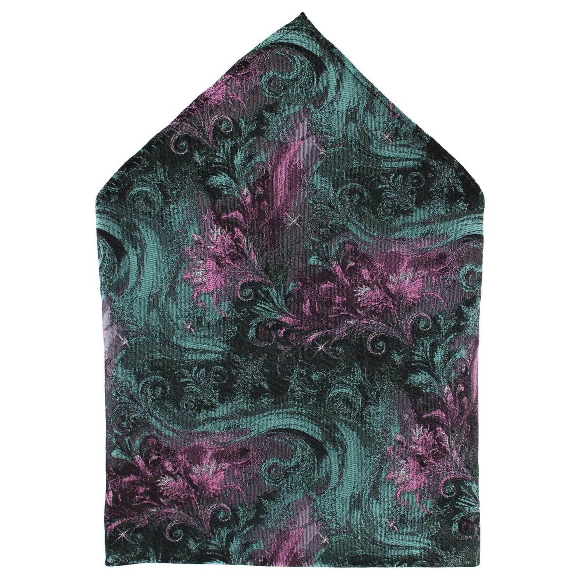 Big and Tall Arcane Storm Silk Tie & Pocket Square Bundle - Image 5