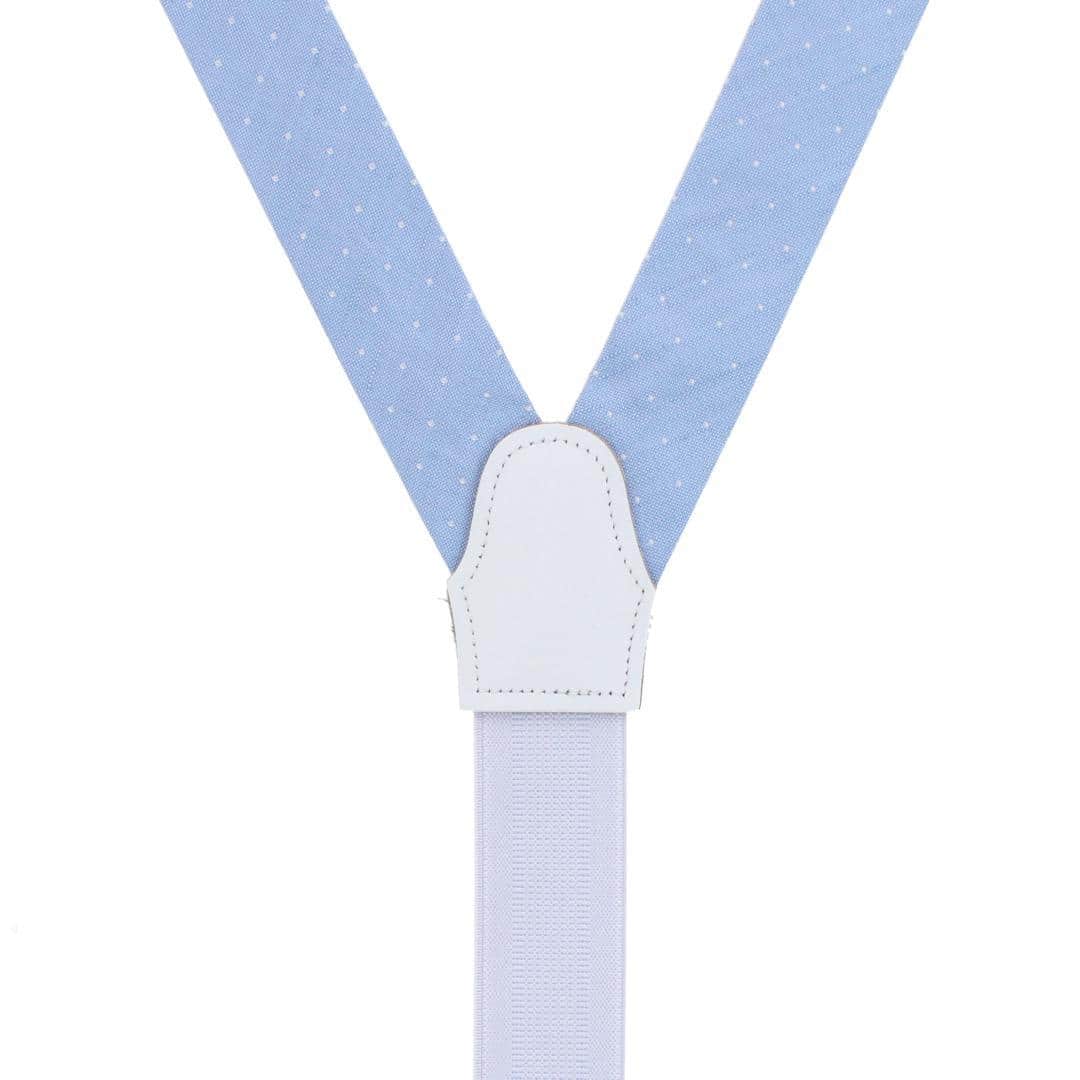 Big and Tall Churchill Chambray Polka Dot Linen Blend Formal End Braces - Image 9