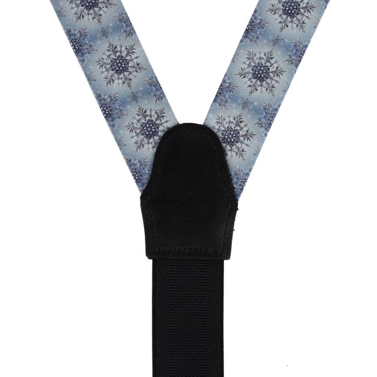 Big and Tall Clarence The Classy Snowflake Silk Holiday Button End Brace - Image 4
