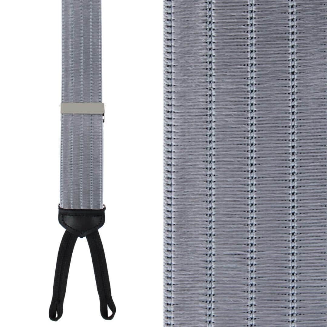 Big and Tall Jefferson Brushed Pinstripe Elastic Formal End Braces - Image 3