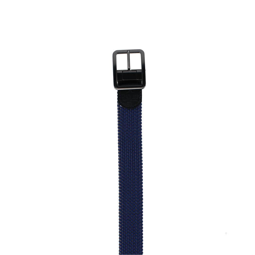 Big and Tall Matias 35MM Blue and Kahki Stripe Reversible Braided Casual Golf Belt - Image 8