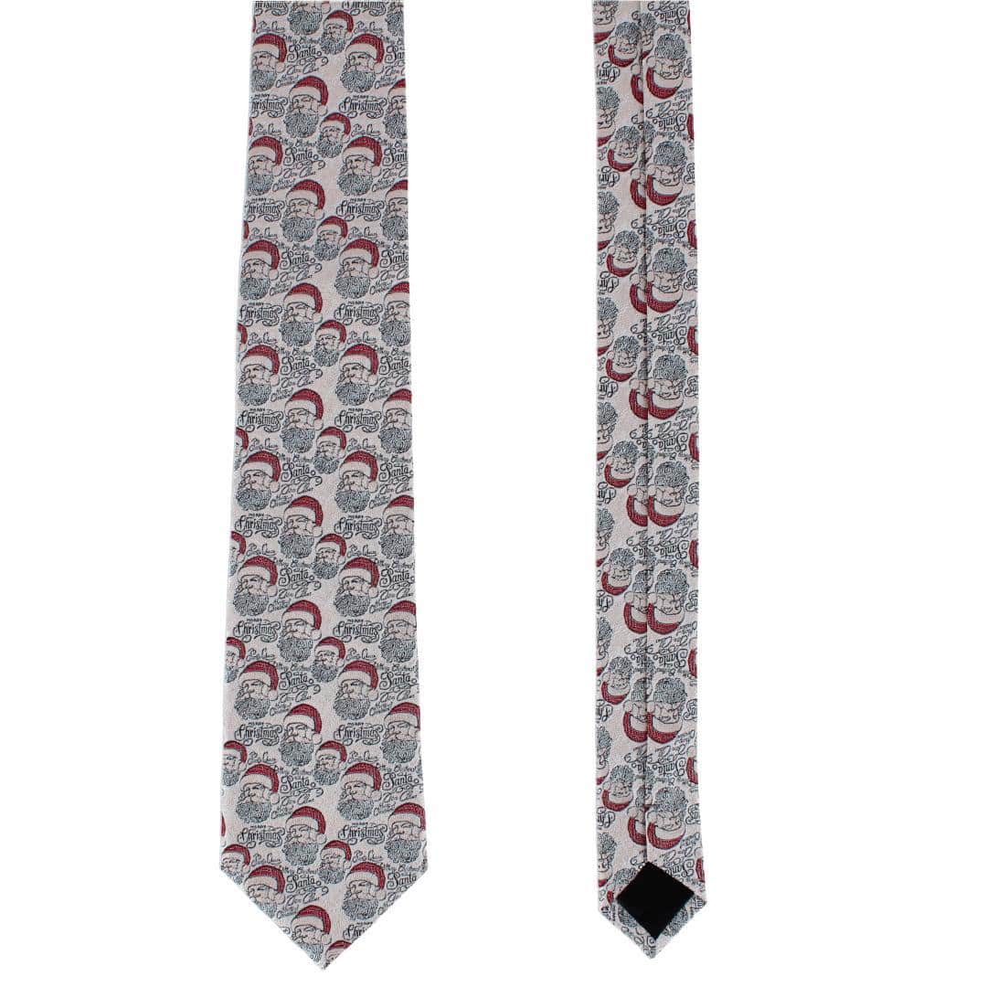 Big and Tall Santa Claus Is Watching Silk Novelty Necktie - Image 4