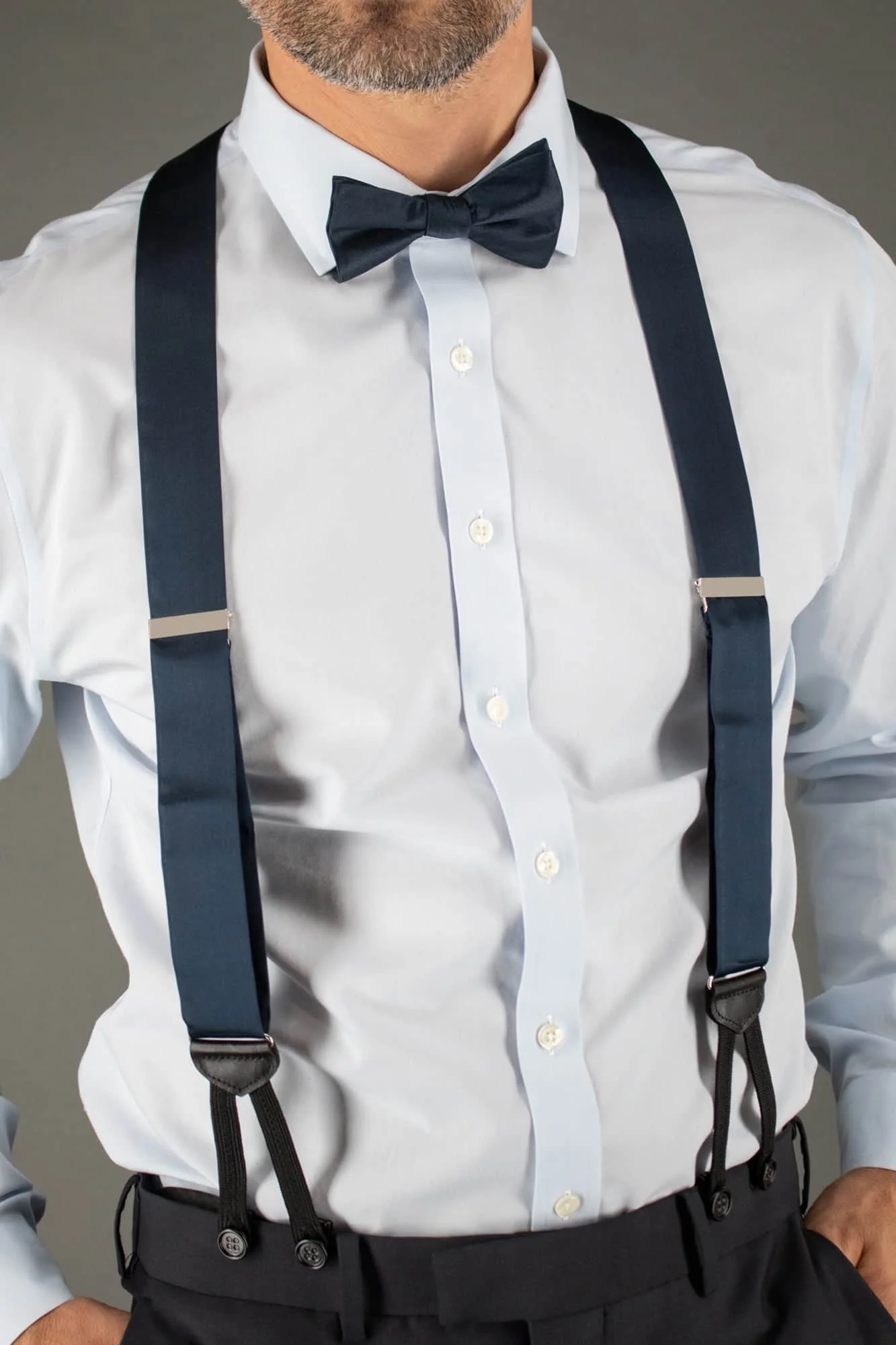 Big & Tall Sutton Solid Silk Formal End Braces - Image 15