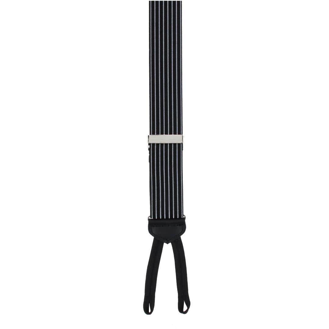 Big and Tall Voltaire Chalk Stripe Elastic Formal End Braces - Image 11