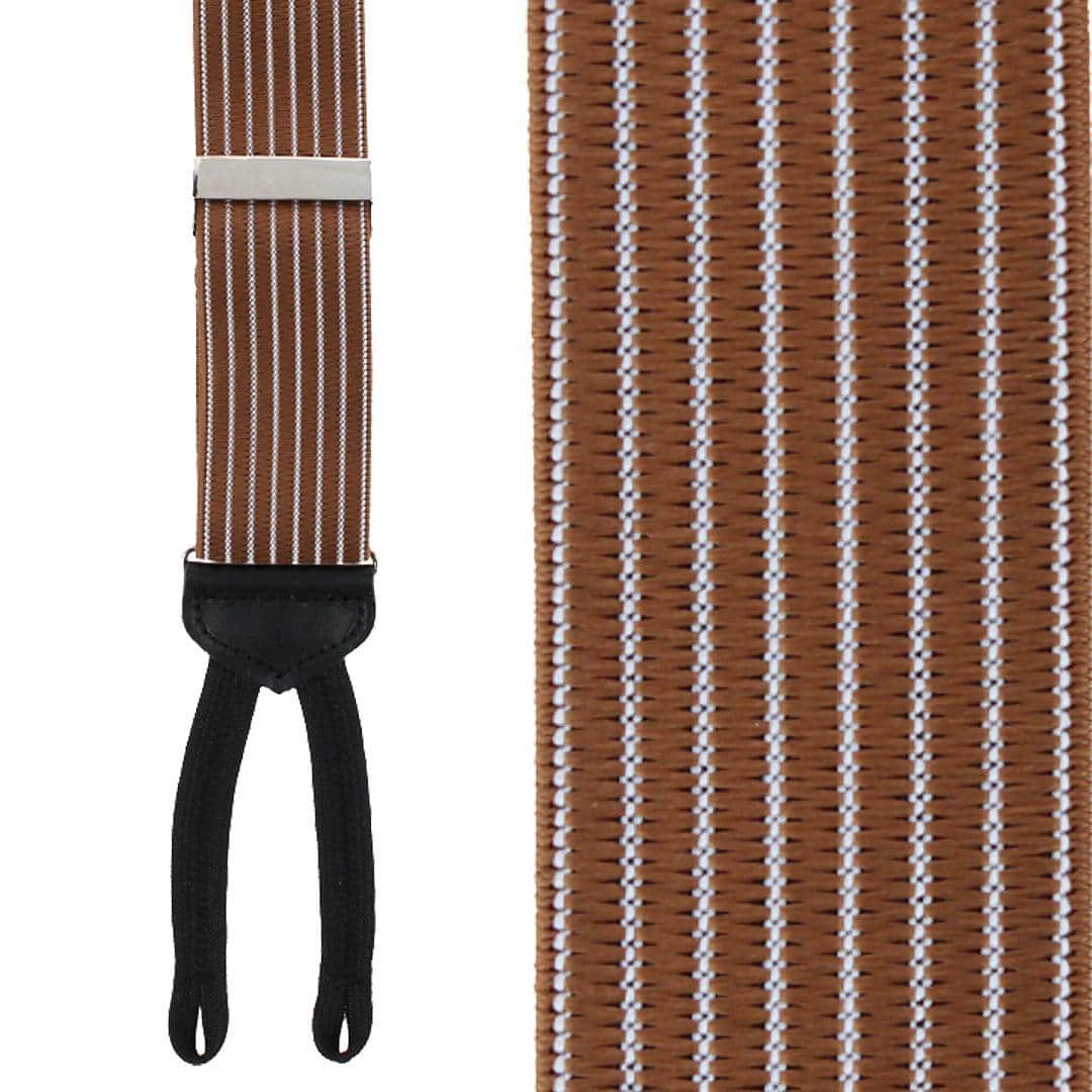 Big and Tall Voltaire Chalk Stripe Elastic Formal End Braces - Image 3