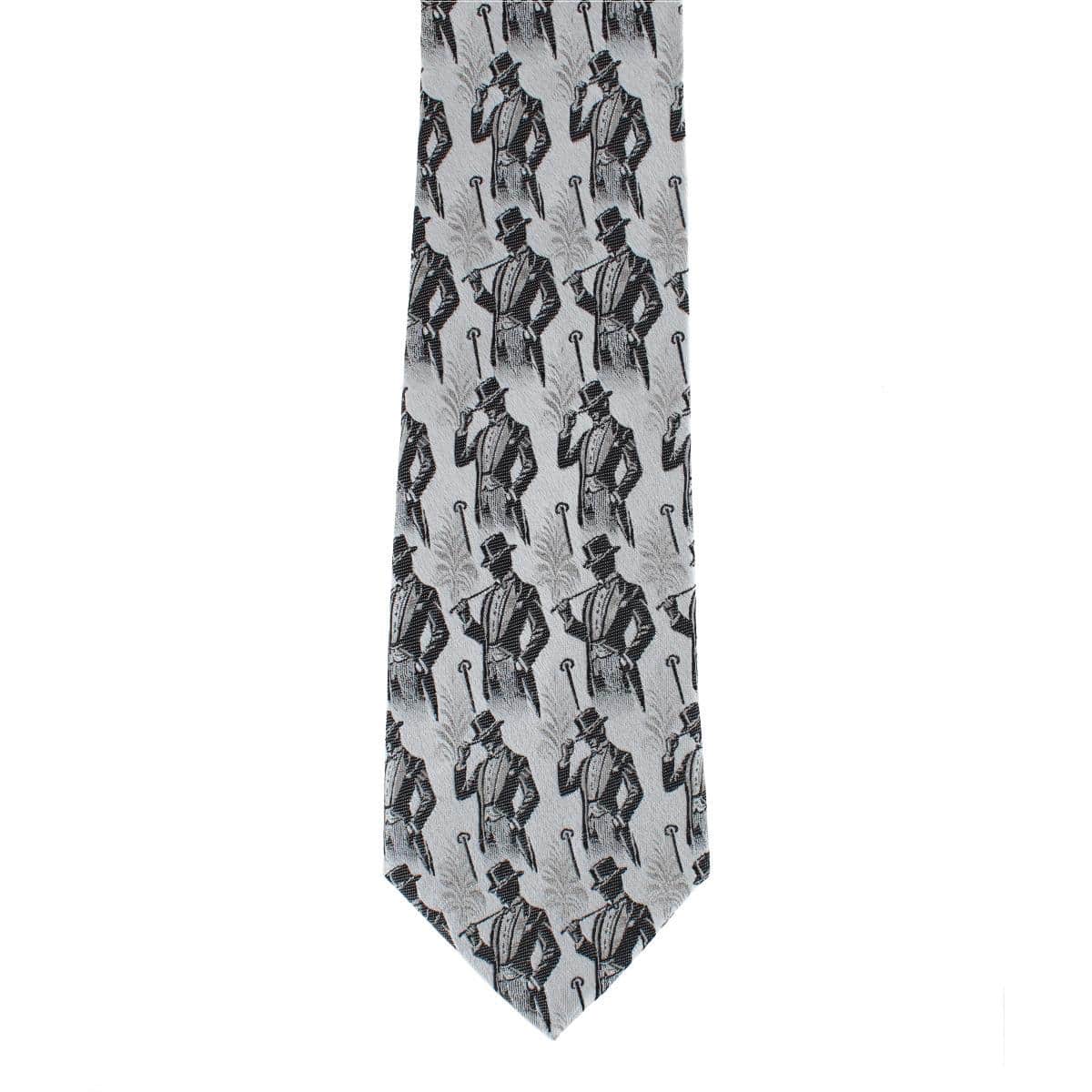 Big & Tall Ambrose Dapper Night Silk Novelty Necktie - Image 3