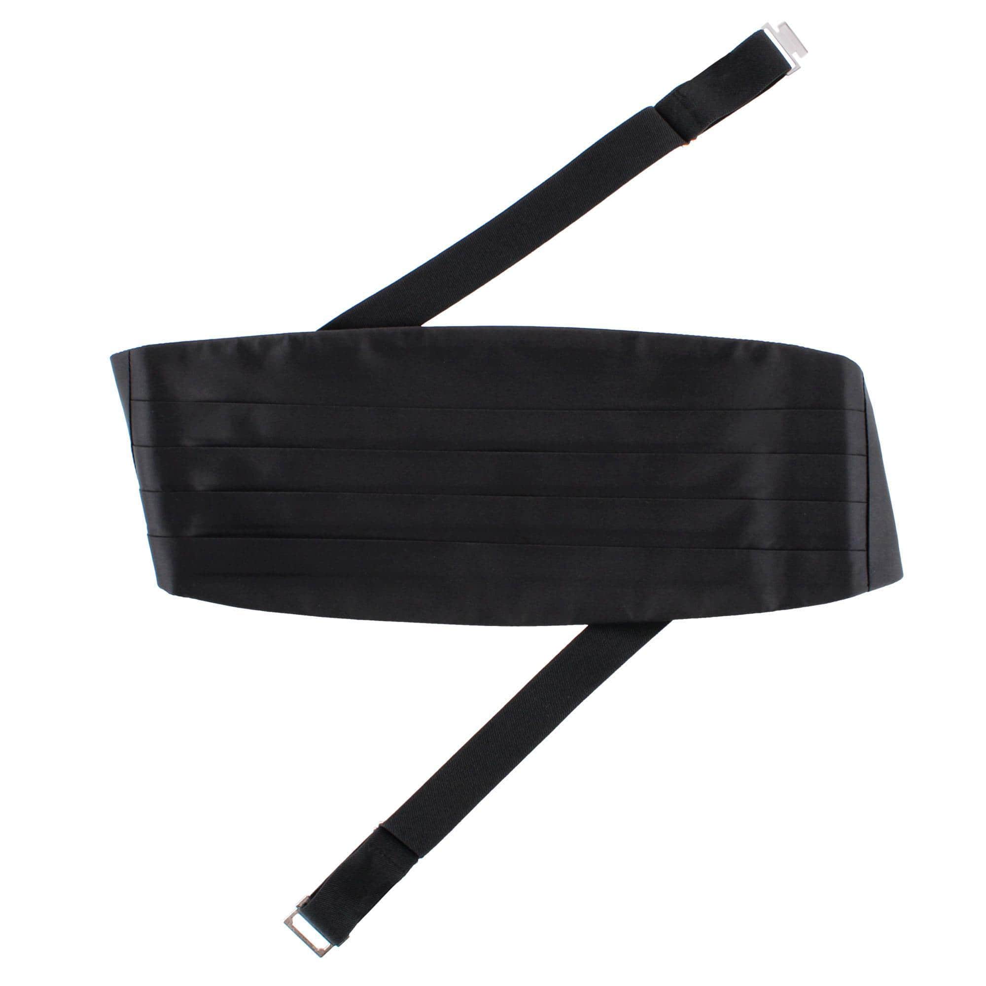 Big & Tall Sutton Solid Color Silk Cummerbund - Image 3