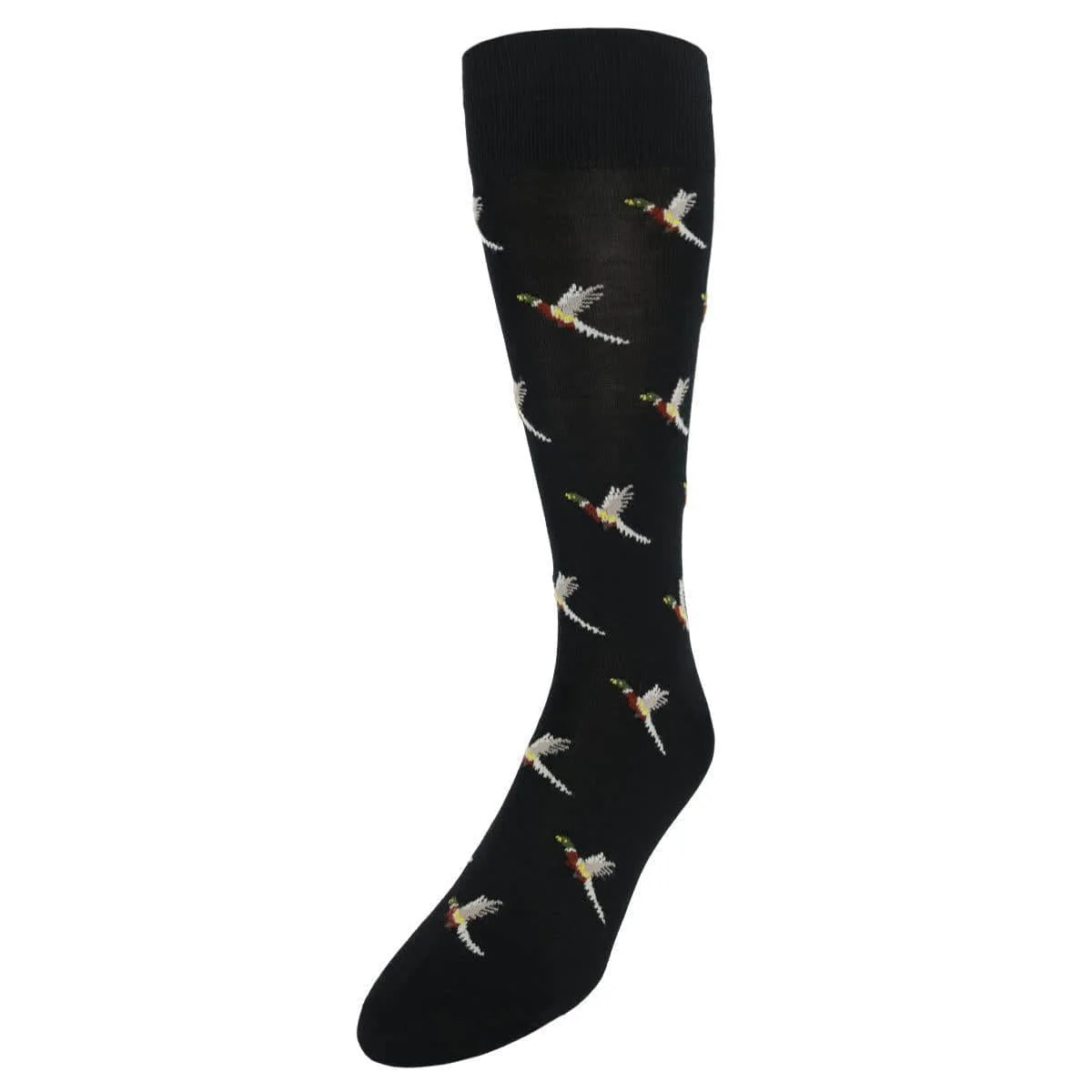 Birds of a Feather Mercerized Cotton Mid-Calf Socks - Image 2
