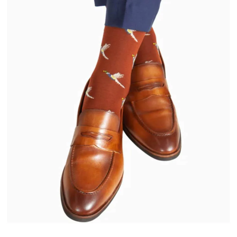 Birds of a Feather Mercerized Cotton Mid-Calf Socks - Image 5