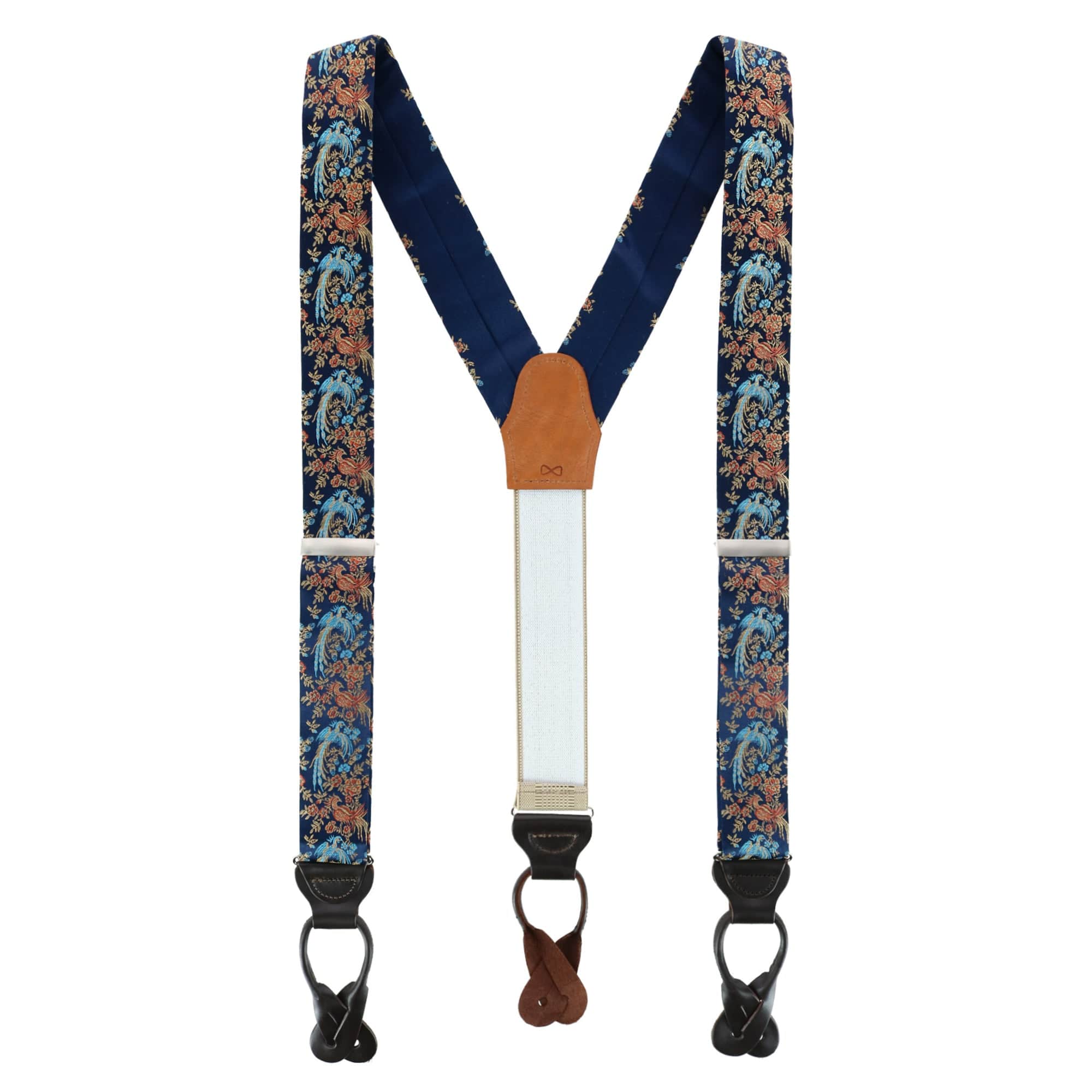 Birds of Prosperity Silk Button End Braces - Image 5