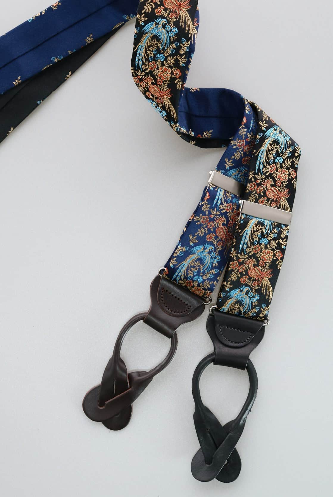 Birds of Prosperity Silk Button End Braces - Image 9