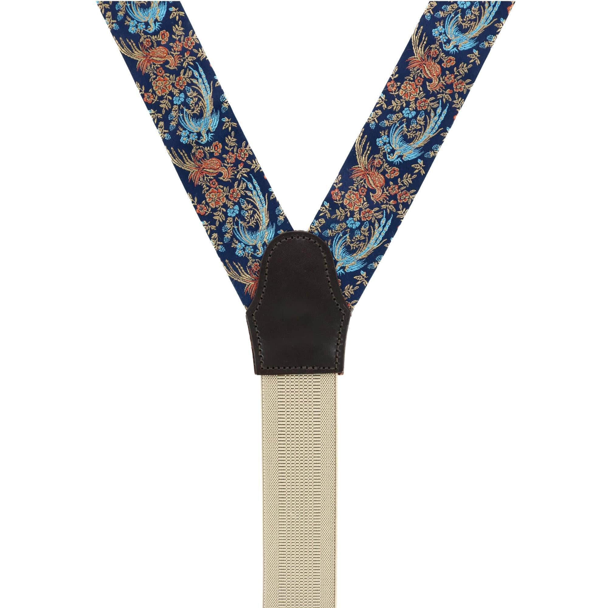 Birds of Prosperity Silk Button End Braces and Bow Tie Set - Image 9