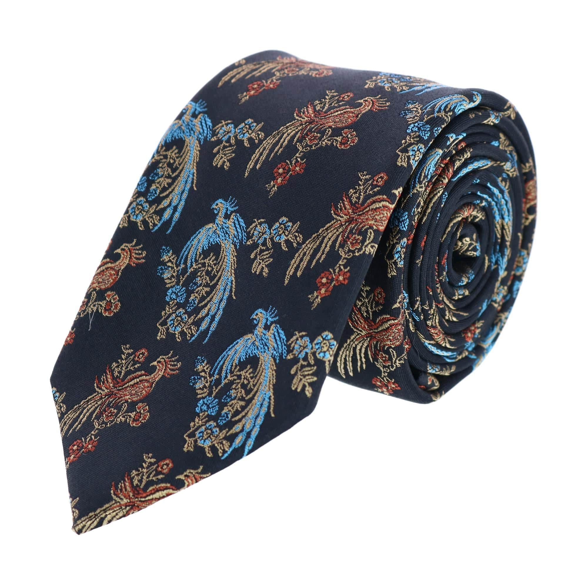Birds of Prosperity Silk Button End Braces and Necktie Set - Image 10