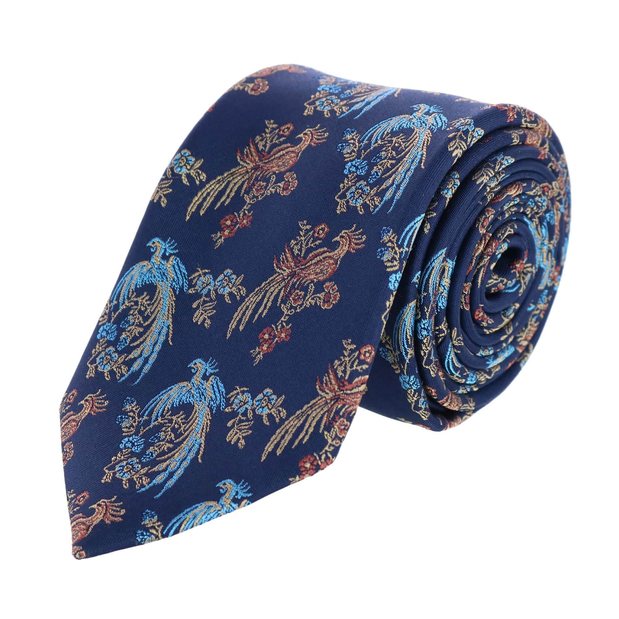 Birds of Prosperity Silk Button End Braces and Necktie Set - Image 11