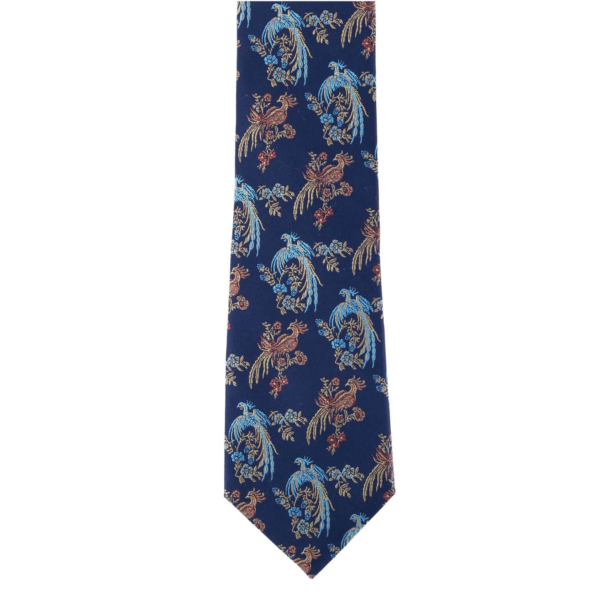 Birds of Prosperity Silk Button End Braces and Necktie Set - Image 13