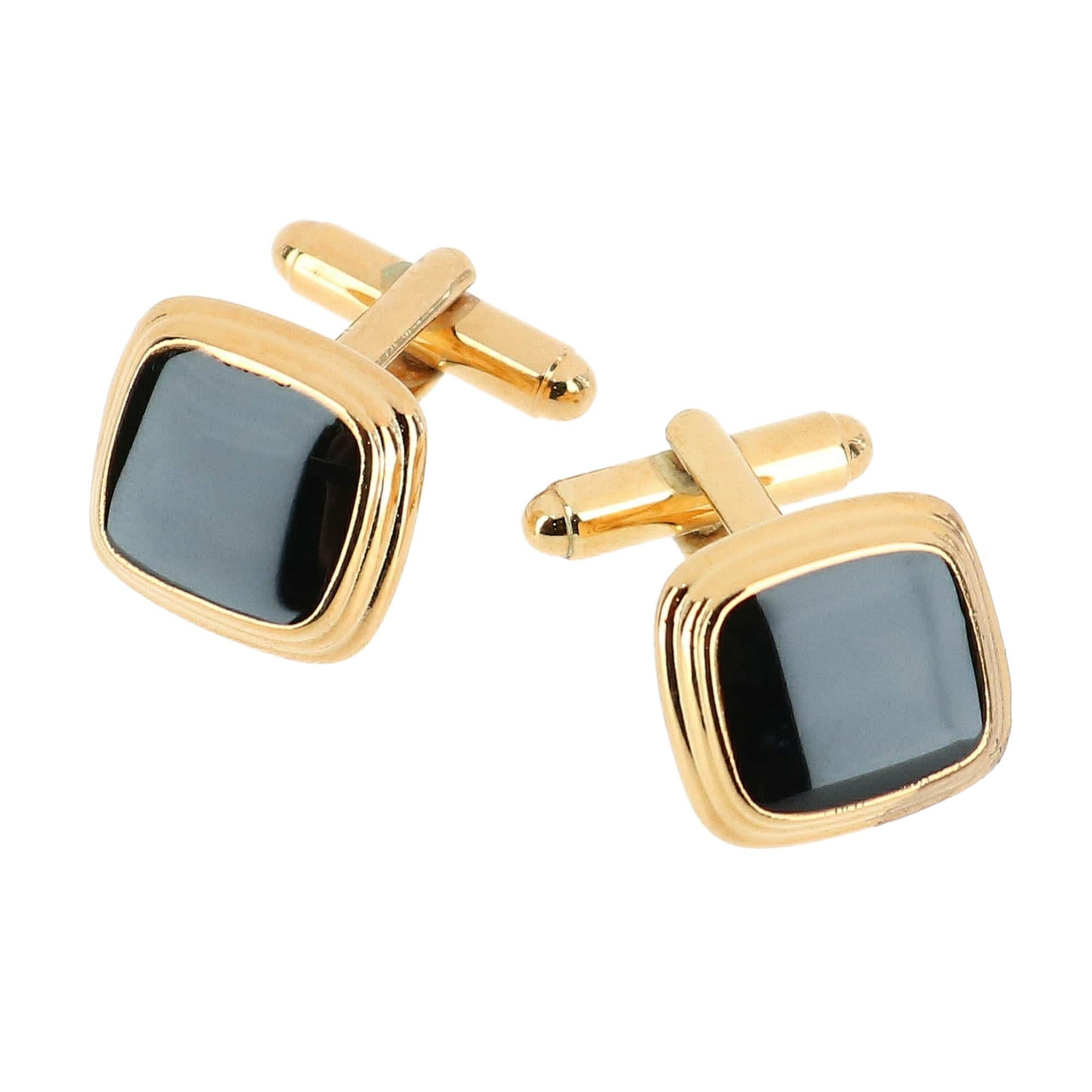 Black Lacquer Cushion Cufflinks - Image 3