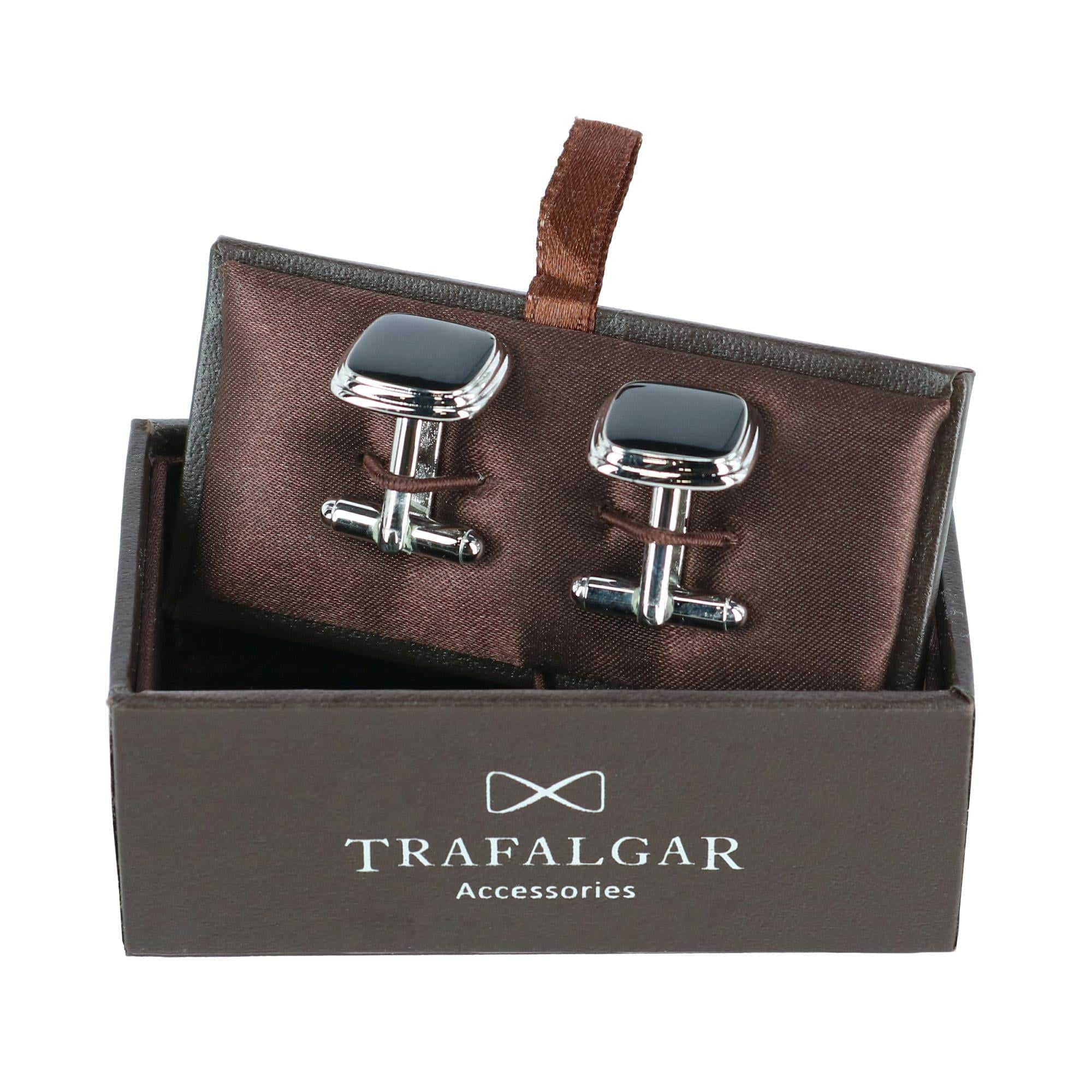 Black Lacquer Cushion Cufflinks - Image 4