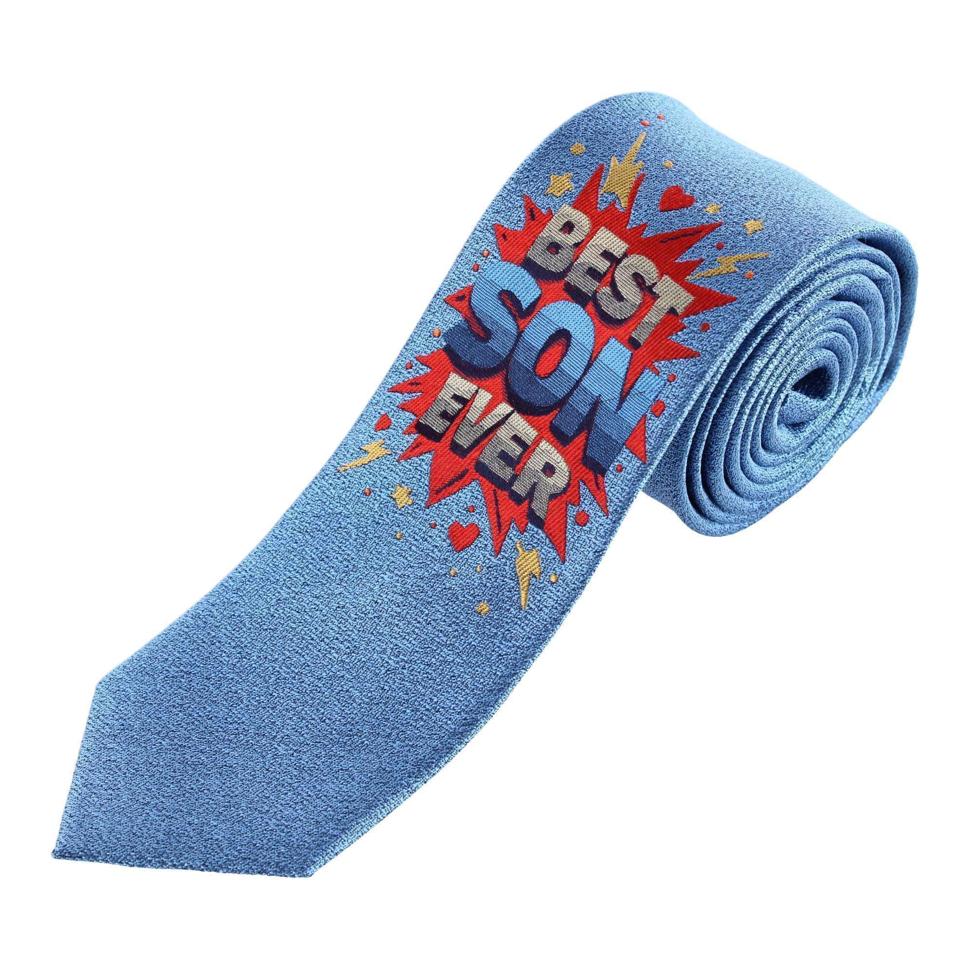 Boy's Best Son Ever Novelty Silk Necktie - Image 2