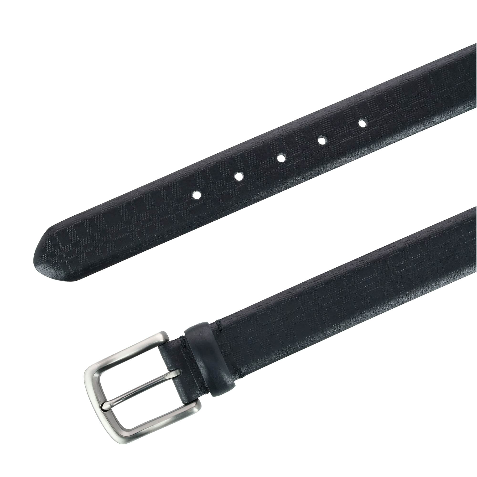Caelen Plaid Embossed Leather Belt - Image 4