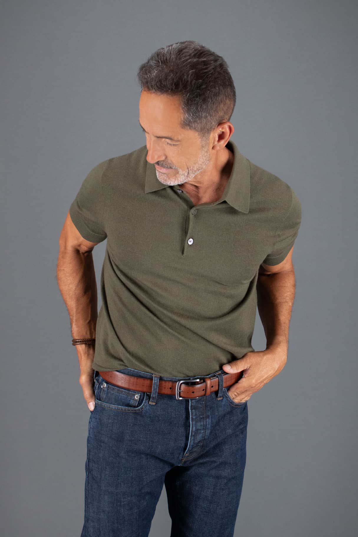 Caelen Plaid Embossed Leather Belt - Image 7