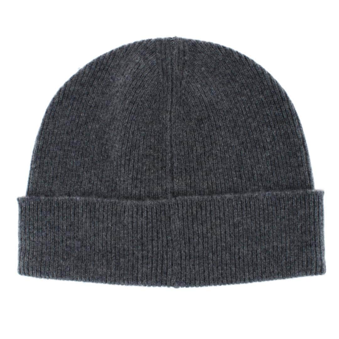 Camden Cashmere Solid Colored Micro Ribbed Beanie - Image 3