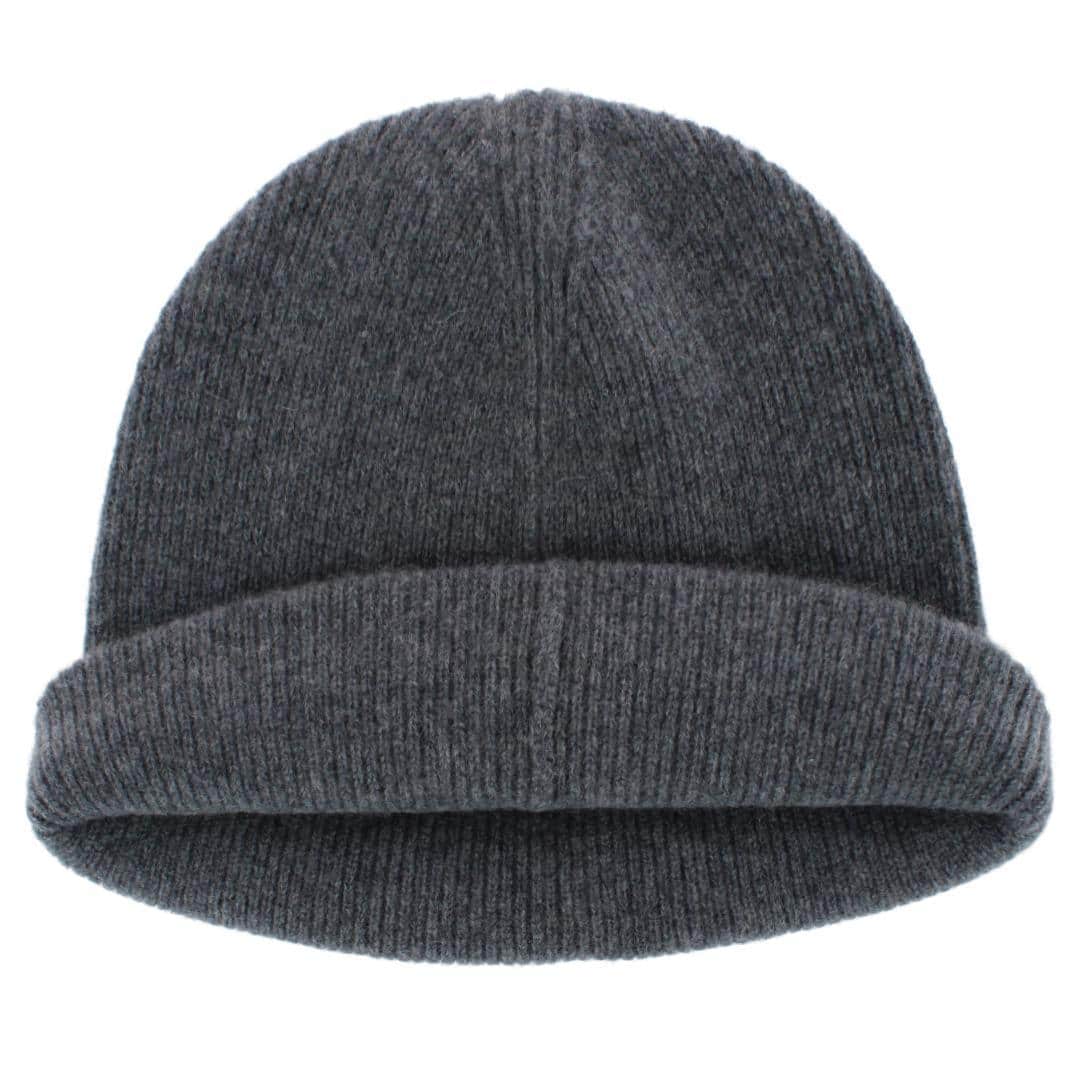 Camden Cashmere Solid Colored Micro Ribbed Beanie - Image 5