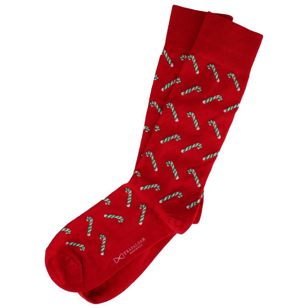 Candy Cane Lane Novelty Mid Calf Mercerized Cotton Socks (1 Pair) - Image 3